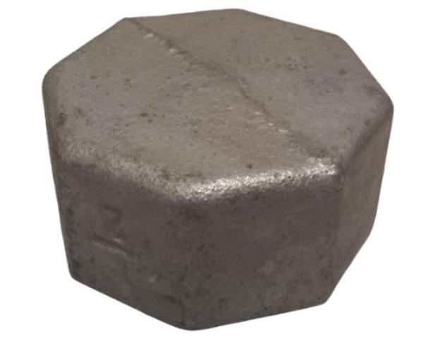 Galvanised Malleable Iron Hex Cap BSPT