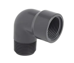 uPVC Threaded Male x Female 90° Elbow.