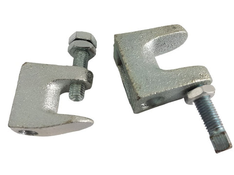 GIRDER CLAMPS FOR THREADED ROD  SIZES M8, M10, M12  MALLEABLE IRON  - BZP FINISH