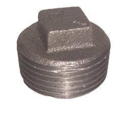 Black Malleable Iron Solid Plug BSPT