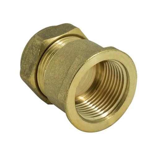 Female Iron Coupler Brass Compression Fitting - Pipe Dream Fittings