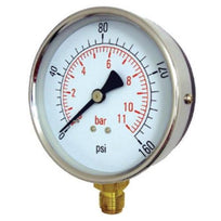 Temperature Gauge - 100mm Dial - 1/2 Bottom Entry - 50mm Pocket - Leengate  Valves