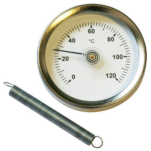 Dtacke Pipe Thermometer Clip on Spring Pipe dial Thermometer/Temperature  Gauge Thermo Water Oil Temperature Gauge with Clip-on Spring